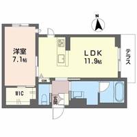 宮城県仙台市青葉区宮町1(マンション)の賃貸物件の間取り