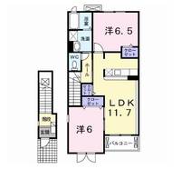 徳島県阿南市領家町土倉(アパート)の賃貸物件の間取り