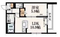 東京都杉並区和田3(マンション)の賃貸物件の間取り