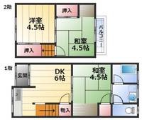 大阪府大阪市淀川区西三国3(一戸建)の賃貸物件の間取り