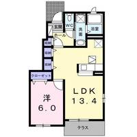 栃木県栃木市都賀町平川(アパート)の賃貸物件の間取り