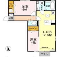 福岡県田川市大字奈良(アパート)の賃貸物件の間取り