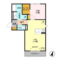 千葉県流山市おおたかの森北3(アパート)の賃貸物件の間取り