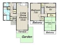 東京都日野市百草(一戸建)の賃貸物件の間取り