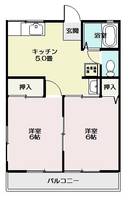ニュー前坪A棟(泉町滝尻)の間取り