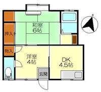 西原アパートIIIの間取り
