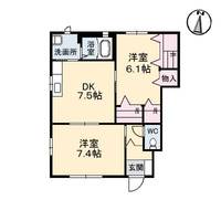 ヴィラージュ A棟の間取り