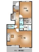 栃木県宇都宮市下栗町(アパート)の賃貸物件の間取り