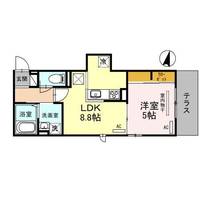 京都府京都市右京区嵯峨天龍寺今堀町の賃貸アパートの間取り