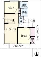 ボヌール知多C棟の間取り