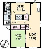 シャルマン高須 A棟の間取り