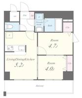 大阪府大阪市北区豊崎4(マンション)の賃貸物件の間取り