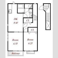 群馬県伊勢崎市茂呂町1(アパート)の賃貸物件の間取り