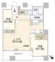 東京都中央区勝どき4(マンション)の賃貸物件の間取り