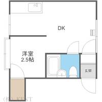 コーポライフ24軒M棟の間取り