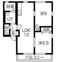 群馬県太田市由良町(アパート)の賃貸物件の間取り