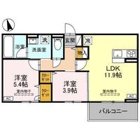 栃木県小山市東城南1(アパート)の賃貸物件の間取り
