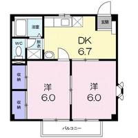 岡山県倉敷市中庄(マンション)の賃貸物件の間取り