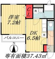 千葉県市川市稲荷木3(アパート)の賃貸物件の間取り