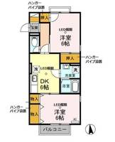 埼玉県坂戸市南町(アパート)の賃貸物件の間取り
