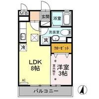 栃木県宇都宮市駒生町(アパート)の賃貸物件の間取り