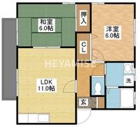 セジュールふじやまC棟の間取り