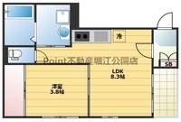 大阪府大阪市福島区海老江3(アパート)の賃貸物件の間取り