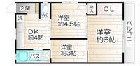 兵庫県神戸市須磨区白川(アパート)の賃貸物件の間取り