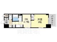 大阪府大阪市中央区高津2(マンション)の賃貸物件の間取り