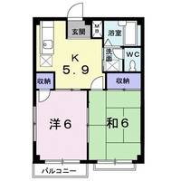 栃木県宇都宮市御幸ケ原町(アパート)の賃貸物件の間取り