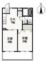 岡山県岡山市北区平野(アパート)の賃貸物件の間取り