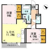 徳島県徳島市北沖洲1(アパート)の賃貸物件の間取り