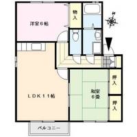 福岡県久留米市藤光1(アパート)の賃貸物件の間取り