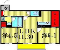 千葉県船橋市海神町2(マンション)の賃貸物件の間取り