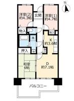 URルゼフィール潮江の間取り