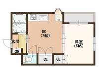 大阪府大阪市住之江区東加賀屋2(マンション)の賃貸物件の間取り