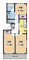 東京都新宿区中落合3(アパート)の賃貸物件の間取り