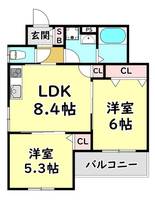 大阪府門真市南野口町(アパート)の賃貸物件の間取り