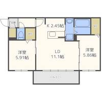 北海道札幌市東区北十九条東1(マンション)の賃貸物件の間取り