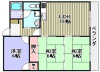 大阪府岸和田市藤井町2(アパート)の賃貸物件の間取り