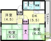 名谷2団地13号棟の間取り