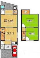 京都府京都市山科区小山西御所町(一戸建)の賃貸物件の間取り