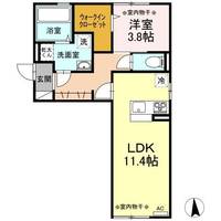 新潟県上越市春日山町1(アパート)の賃貸物件の間取り