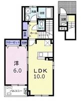 埼玉県熊谷市原島(アパート)の賃貸物件の間取り