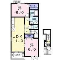 滋賀県蒲生郡竜王町大字小口(アパート)の賃貸物件の間取り