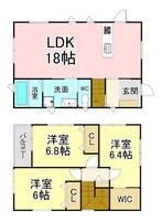 福岡県北九州市戸畑区浅生2(一戸建)の賃貸物件の間取り