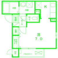 神奈川県横浜市神奈川区大口通(アパート)の賃貸物件の間取り
