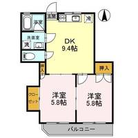 熊本県熊本市中央区水前寺5(アパート)の賃貸物件の間取り