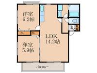 福岡県福岡市博多区昭南町1(アパート)の賃貸物件の間取り