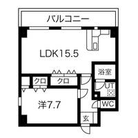 大阪府大阪市福島区海老江8(マンション)の賃貸物件の間取り